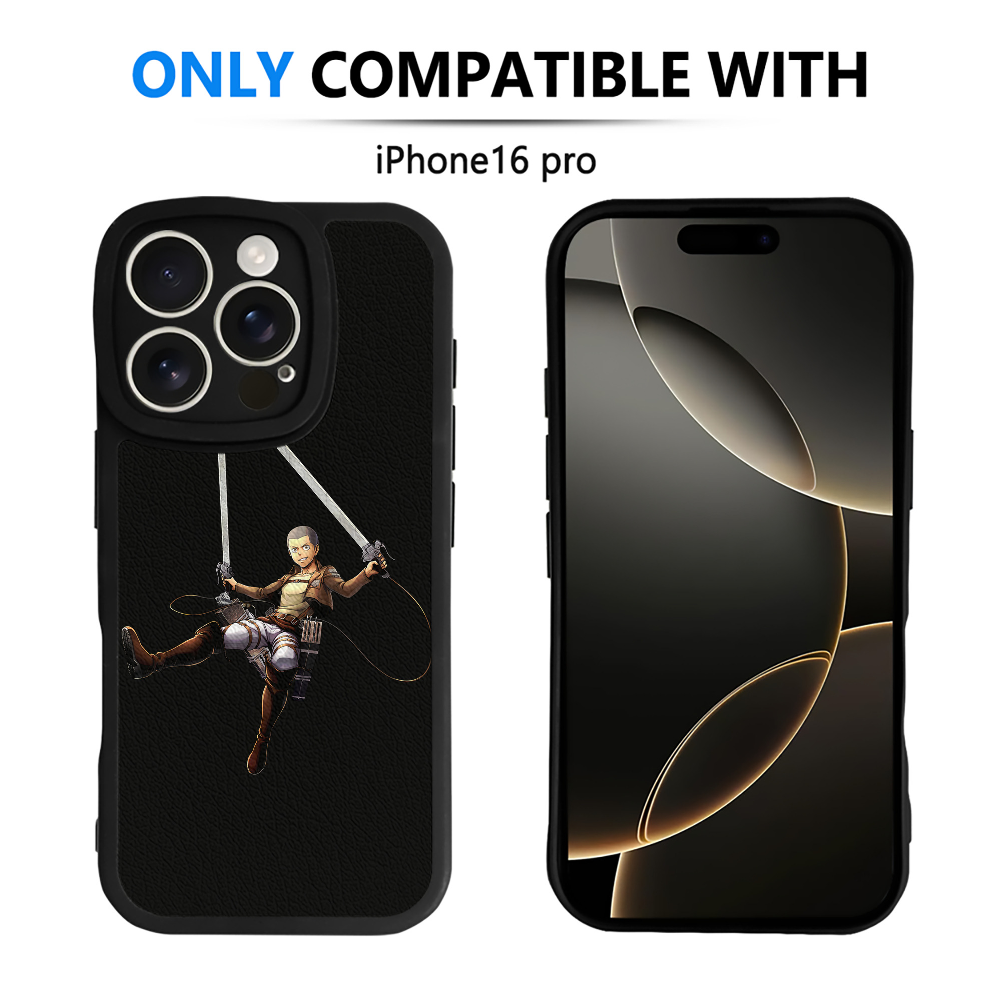 （画像用） 進撃の巨人 コニー·スプリンガー Attack on Titan Connie Springer 【iPhone 16シリーズ対応】シリコンスマホケース（レザー調） 材質：シリコン